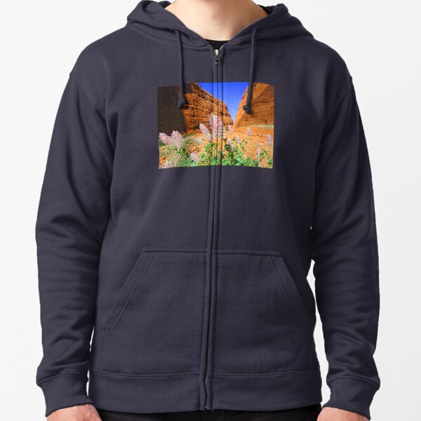 The Olgas Gorge. Uluru-Kata Tjuta National Park. Australia Zipped Hoodie