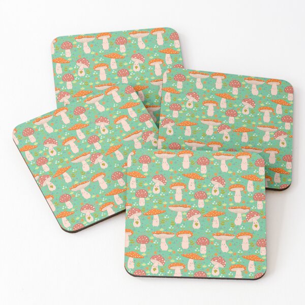 Item preview, Cute fly agarics and flowers designed and sold by burbura.