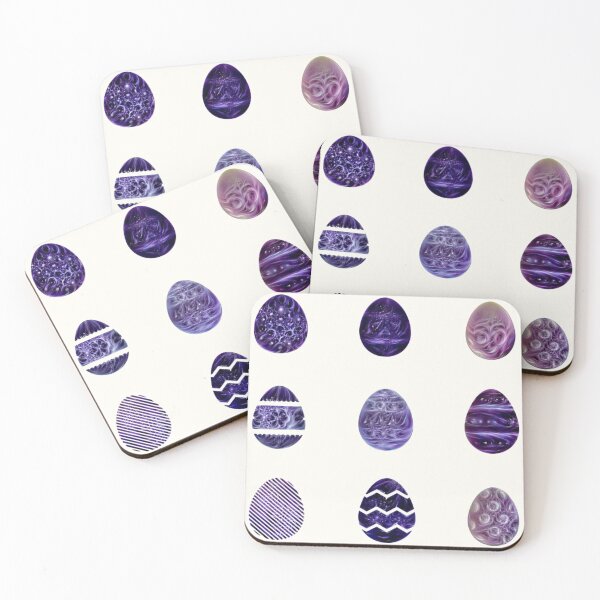 Item preview, Purple Easter Eggs - 9 stickers / magnets for the price of 1 designed and sold by ittybittyowl.