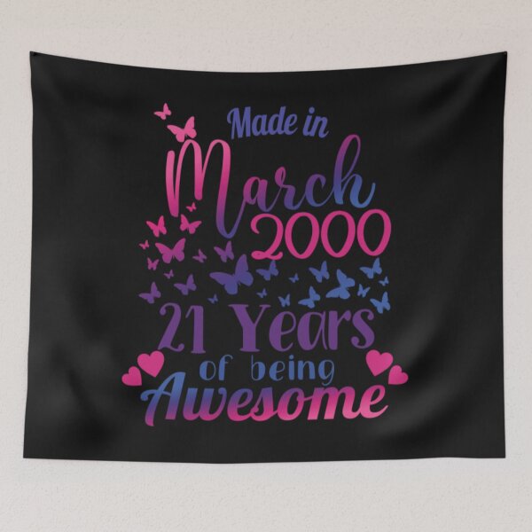 Item preview, 21 Years Of Being Awesome Made In March 2000, 21 Years Of Being Awesome - 21st Birthday Gift designed and sold by BrnitcceHegman.