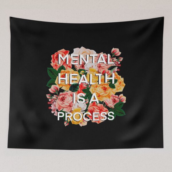Item preview, Mental Health Is A Process Therapy Awareness Floral Bouquet  designed and sold by JessieJune.