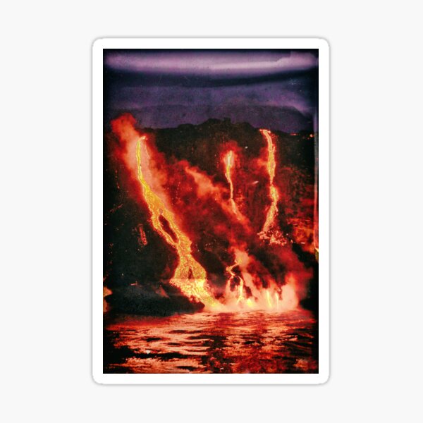 Kilauea Lava Waterfall Sticker
