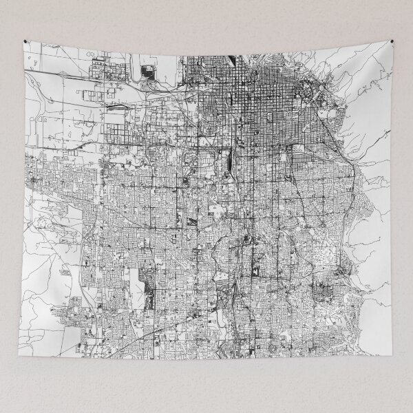 Item preview, Salt Lake City White Map designed and sold by multiplicitymap.