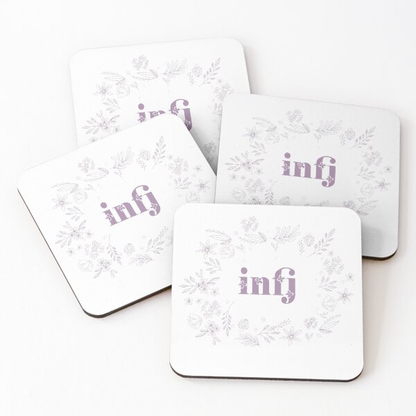 Item preview, INFJ floral pattern lilac lavender purple designed and sold by LAST WEEK'S STOLEN AESTHETICS.