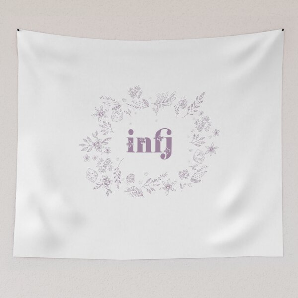 Item preview, INFJ floral pattern lilac lavender purple designed and sold by LAST WEEK'S STOLEN AESTHETICS.