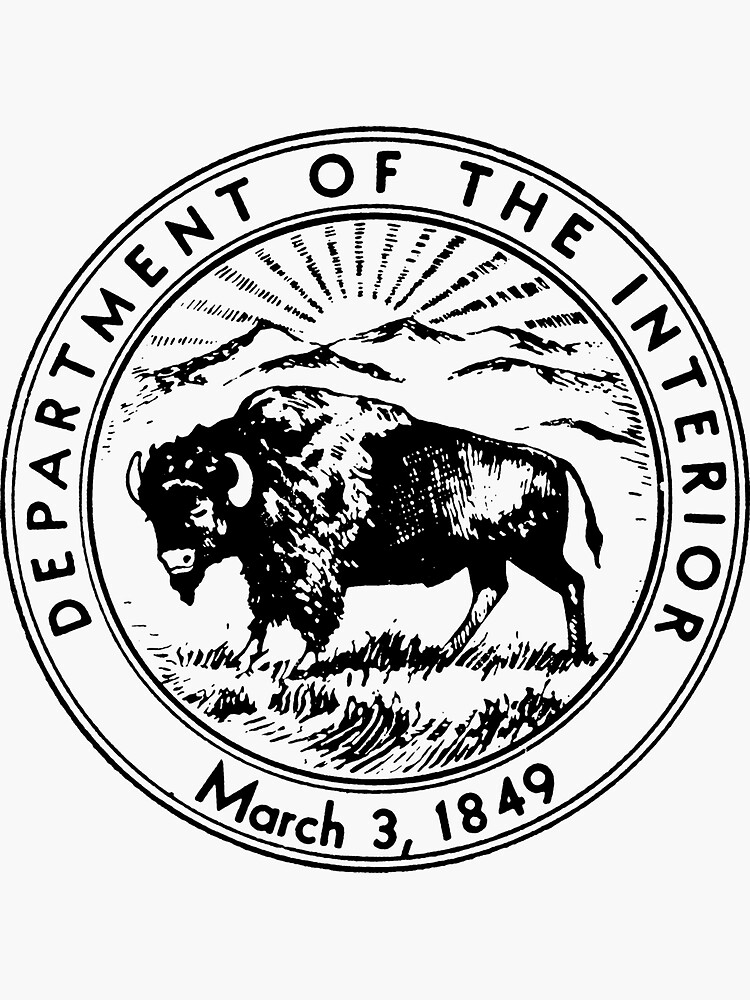Department Of The Interior Bison Badge Sticker For Sale By Forthwest
