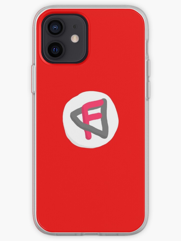 Finobe Red Colored F With A Black Triangle Iphone Case Cover By Kotethebest Redbubble - finobe logo roblox