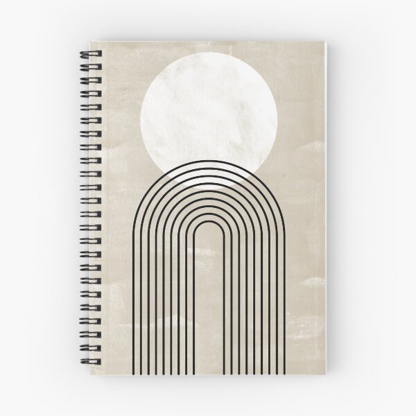 Artikelvorschau, Moderne geometrische beige, weiße und schwarze Bogen- und Kreiskunst entworfen und verkauft von klsystudios.