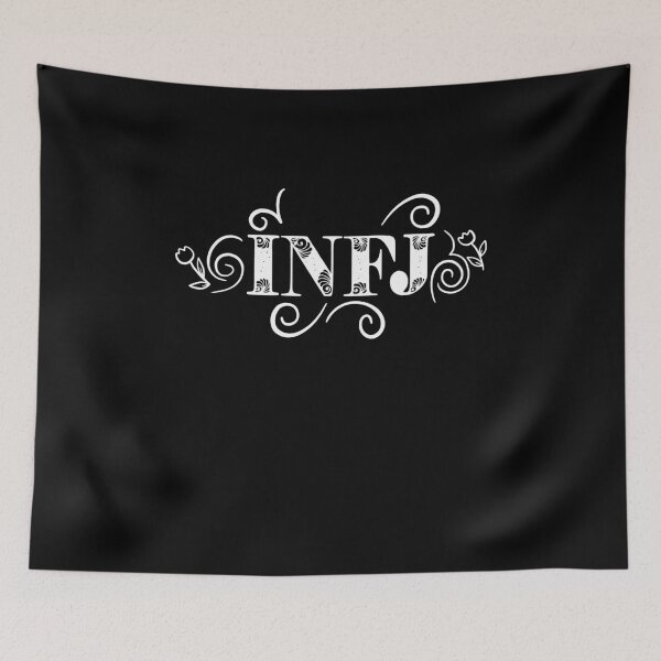 Item preview, INFJ white floral pattern designed and sold by LAST WEEK'S STOLEN AESTHETICS.