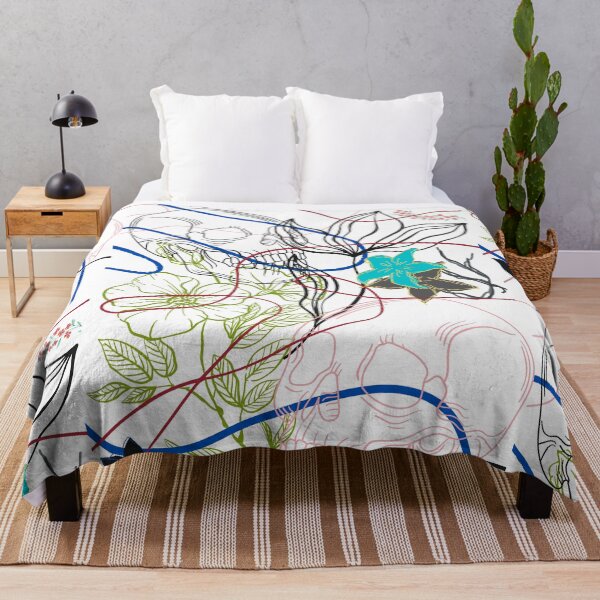 Item preview, Floral Skull Lines Graphic Trend Pattern designed and sold by LittleIconShop.
