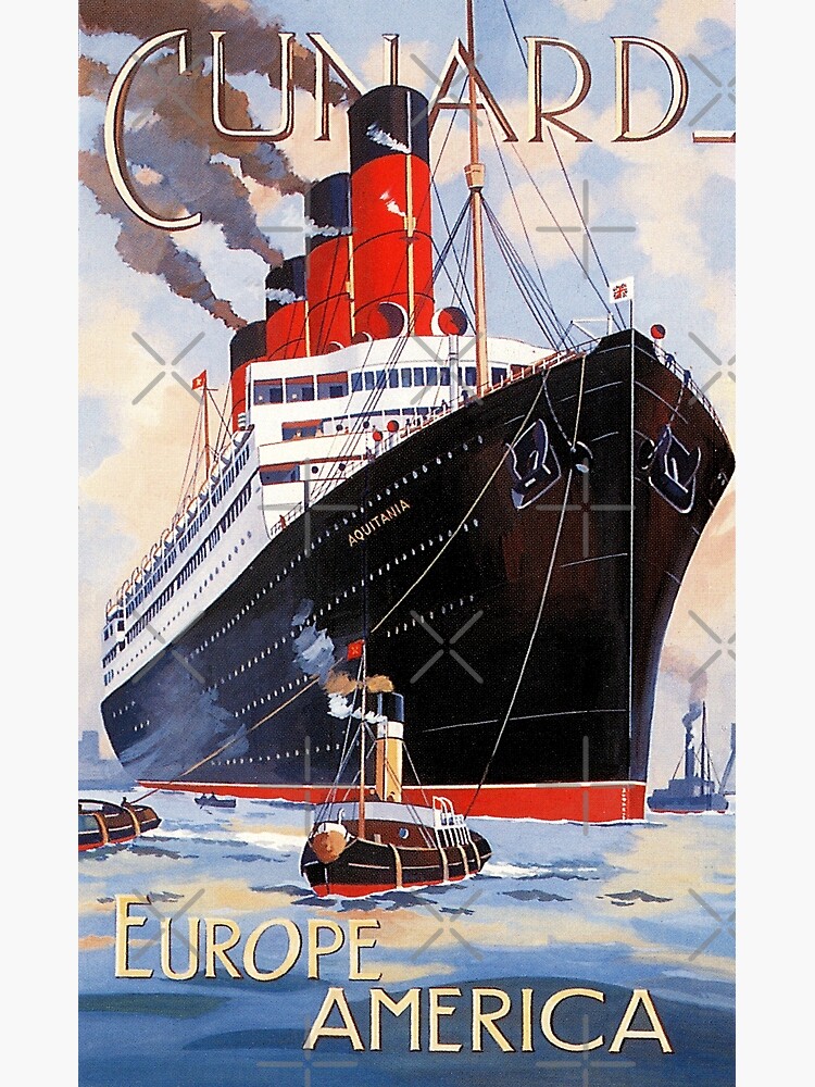 Vintage Boat Poster, Ship Poster Classics of France, Italian and