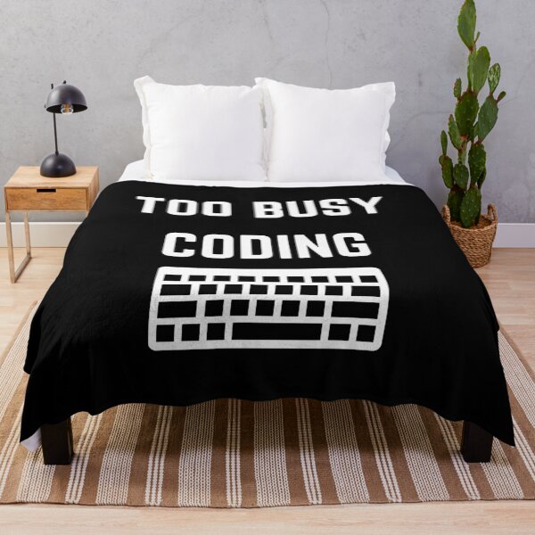 Item preview, Too Busy Coding - White Text on Black designed and sold by PatientCitizen.