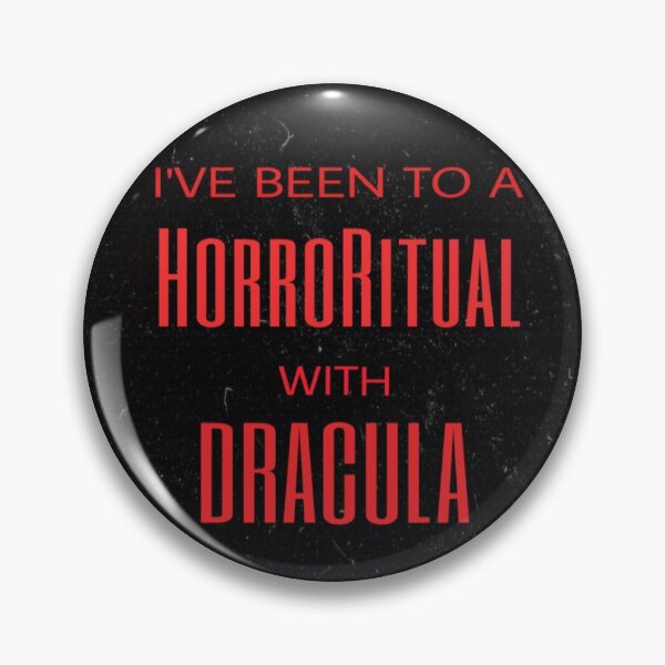Item preview, Dracula A.D. 1972 Promo HorroRitual Button Pin designed and sold by nicky's sticker stop.