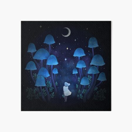 Fungi Forest - Dreamy Night Art Board Print