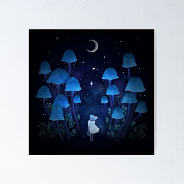 Fungi Forest - Dreamy Night Poster