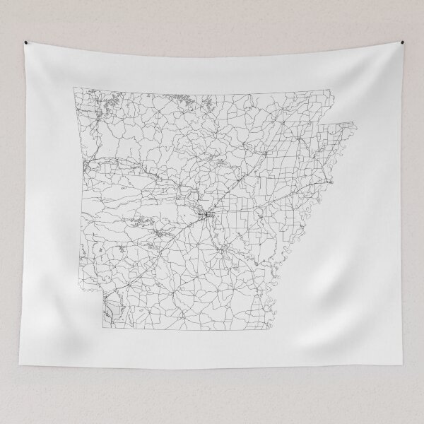 Item preview,  Arkansas State Map, Art Print By LandSartprints designed and sold by LandSartprints.