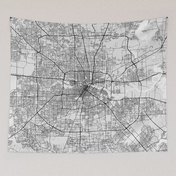 Item preview, Houston City Map of Texas, USA - Light designed and sold by deMAP.
