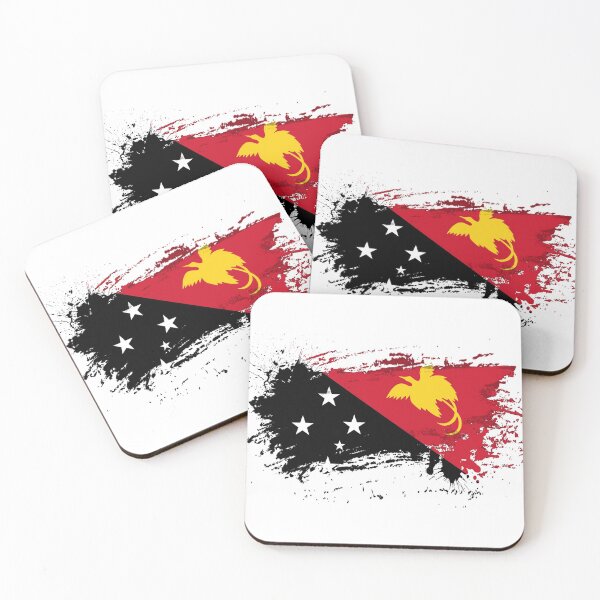 Item preview, Papua New Guinea Flag Splatter designed and sold by spazoto.