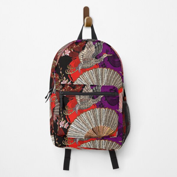 Item preview, Crane bird, fan, dragons, red sun and sakura designed and sold by matrioshka.