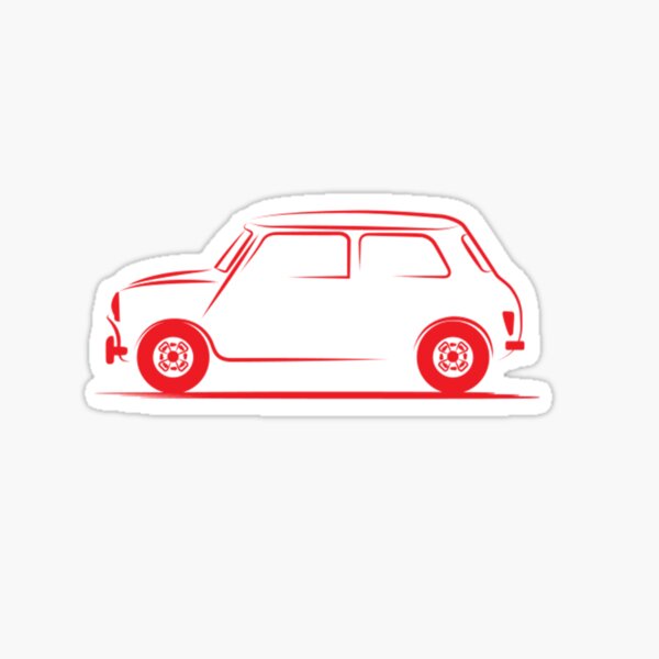 “Classic Mini Cooper Classic Mini Cooper” Sticker by AgelessMoxie