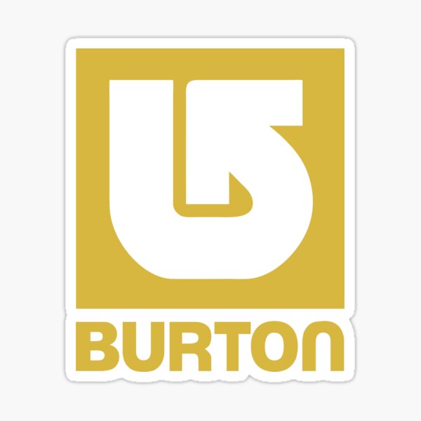 Burton Snowboard Big Yellow Process Die Cut Sticker Vinyl Decal 
