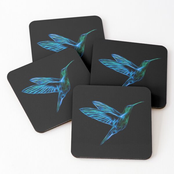 Item preview, Blue Green Hummingbird Fractal Art designed and sold by Estetis.