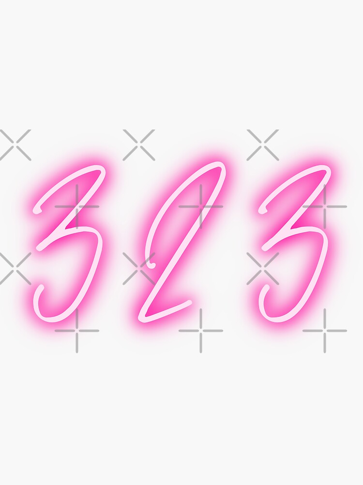 Area Code 323 Sticker For Sale By Shivani21061993 Redbubble   Bg,f8f8f8 Flat,750x,075,f Pad,750x1000,f8f8f8 