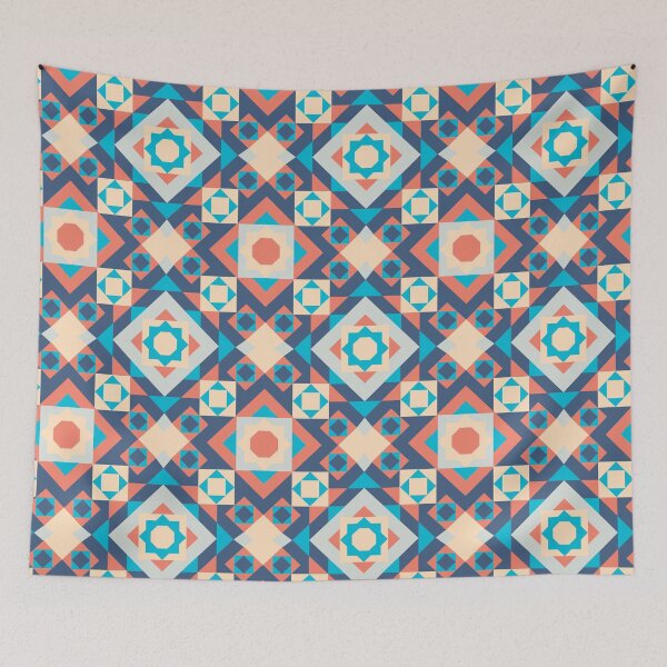 Item preview, Geometric Abstract Eight Pointed Star Octagram Pattern designed and sold by GeekHeadDesigns.
