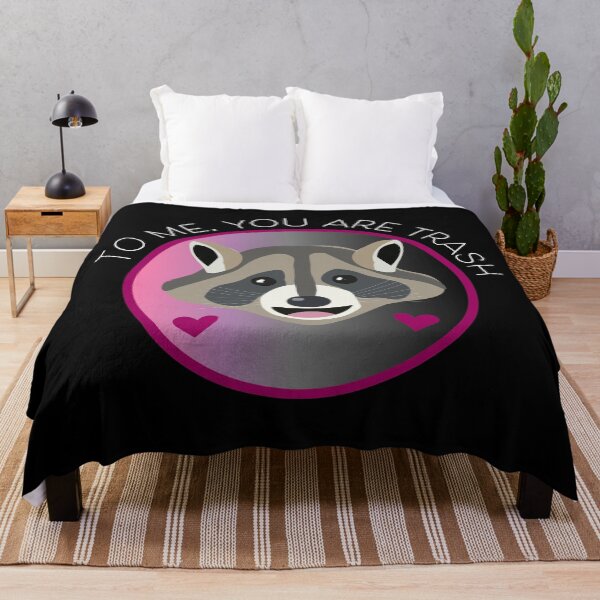 Item preview, Romantic Raccoon Art – "To me, you are trash" (white text) designed and sold by Cassie Hintz.