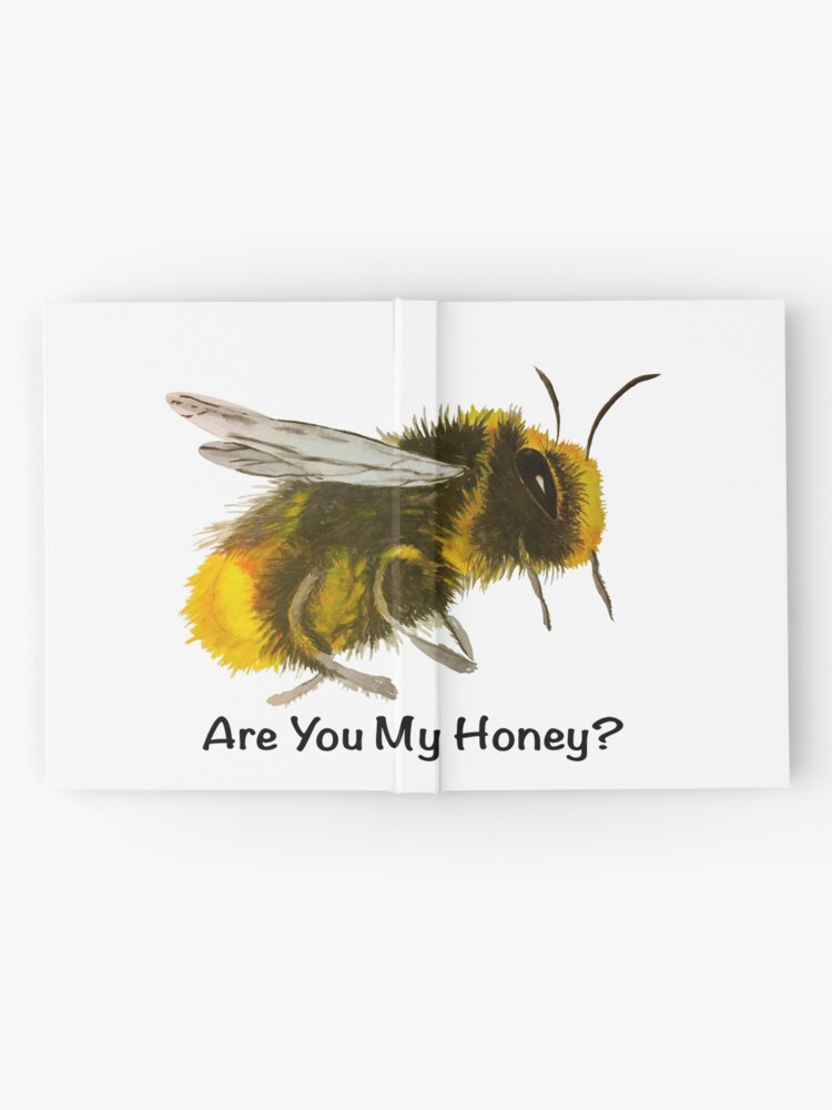 Thumbnail 2 of 3, Hardcover Journal, Are You My Honey? (Bee) designed and sold by HappigalArt.
