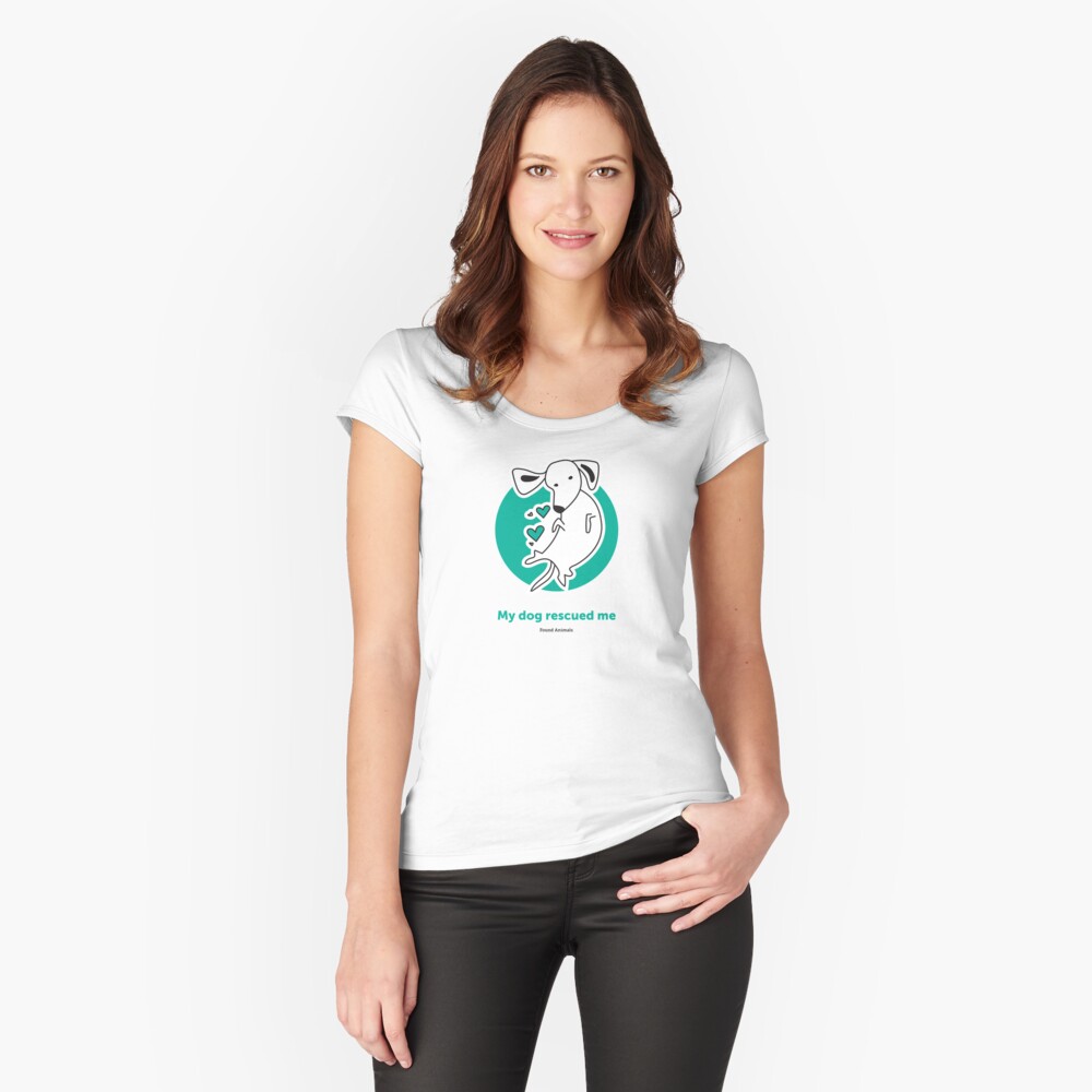 Tummy Rub Human Rescue Fitted Scoop T-Shirt