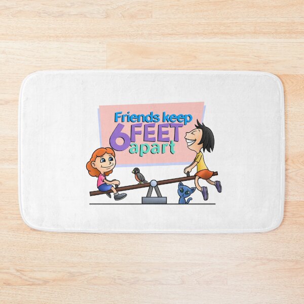 Item preview, Friends Keep 6 Feet Apart Covid-19 Safety Reminder designed and sold by Vancity Printees.