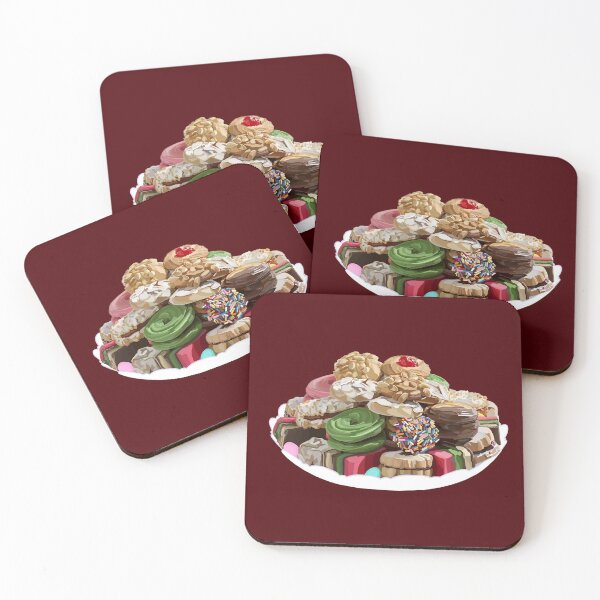 Aperçu de l'œuvre Plateau de plateau de biscuits colorés assortis italiens créée et vendue par Deborah Camp.