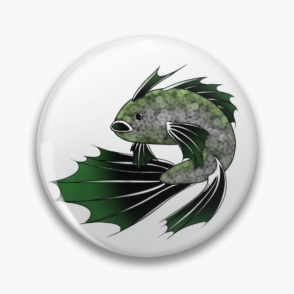 Item preview, Black, white, gray, and green fish swimming designed and sold by Jigamaree.