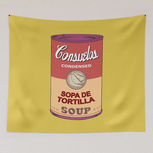 Item preview, Mexican Andy Warhol soups - Consuelos pop art - Sopa de Tortilla (on yellow) designed and sold by Groenendijk.