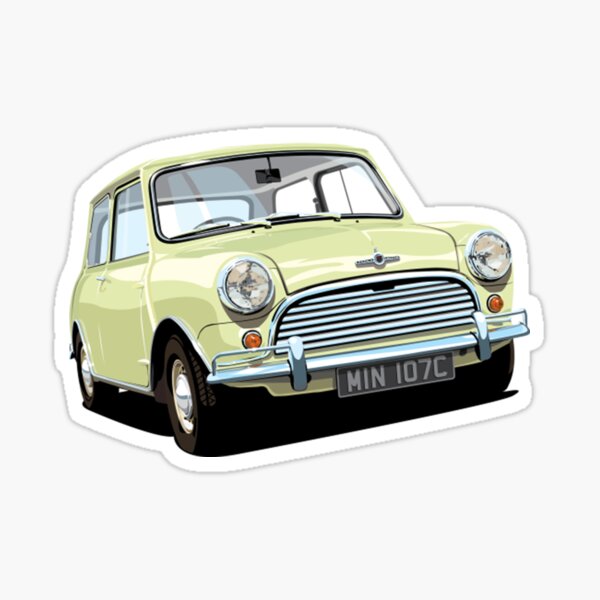 Mini Cooper S classic mini cooper in primrose Sticker