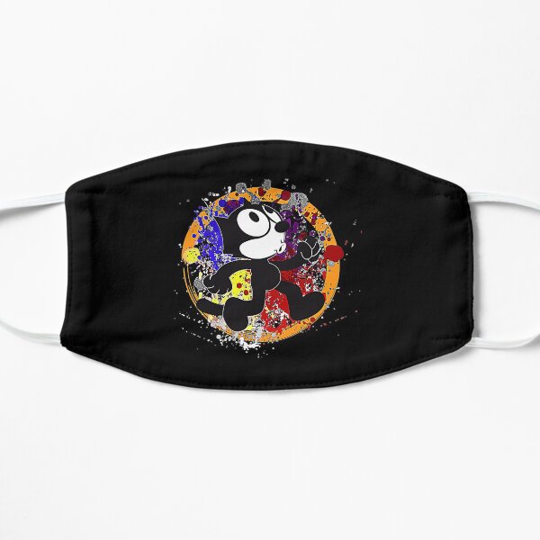 Felix el gato color camiseta Mascarilla plana