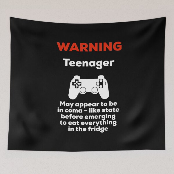 Item preview, Warning Teenager - Video Games and Food designed and sold by UncleStuScience.