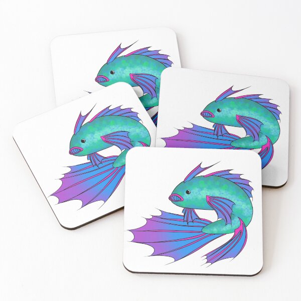 Item preview, Green, blue, and pink fish swimming designed and sold by Jigamaree.