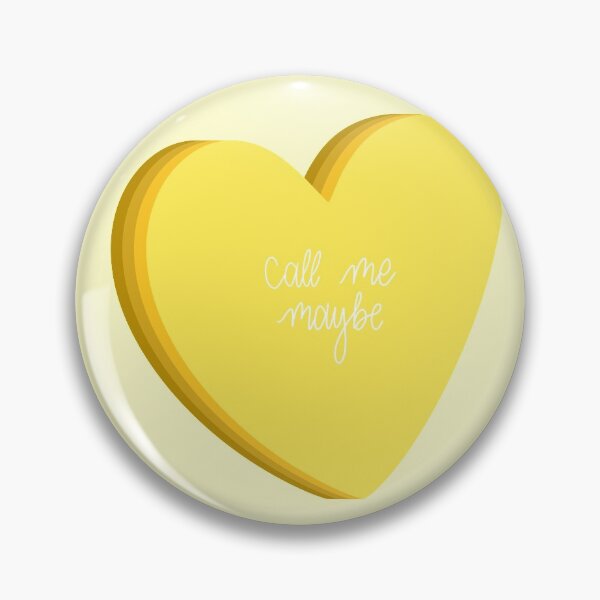 Item preview, “call me maybe” Yellow Valentines Heart designed and sold by Abigail Christensen.