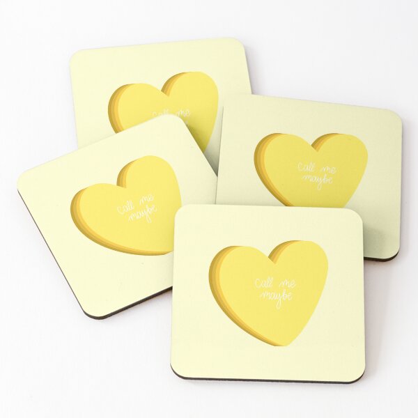 Item preview, “call me maybe” Yellow Valentines Heart designed and sold by Abigail Christensen.