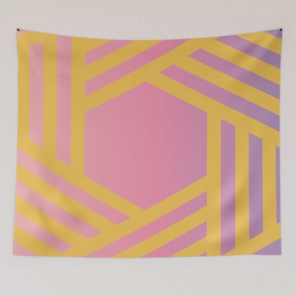 Item preview, Gradient - hexagon in gold designed and sold by afrapaints.