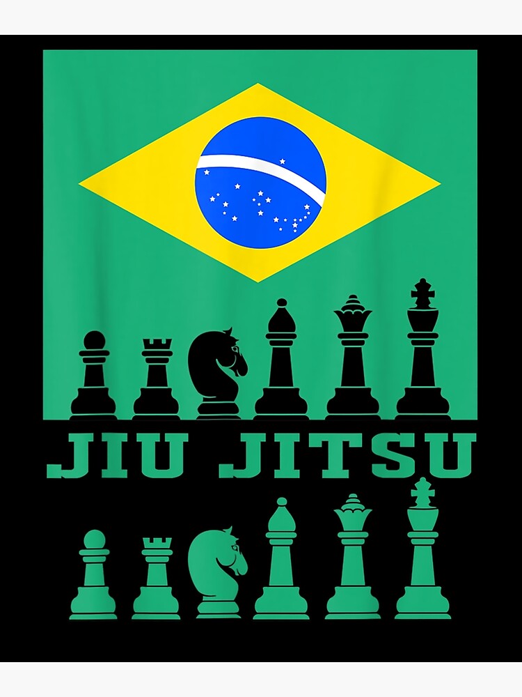 Disover Brazilian Jiu Jitsu Flag Jiu Jitsu Chess Premium Matte Vertical Poster