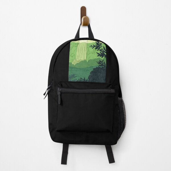 Item preview, Green Leaf-Filled Forest With Waterfall designed and sold by sylila.