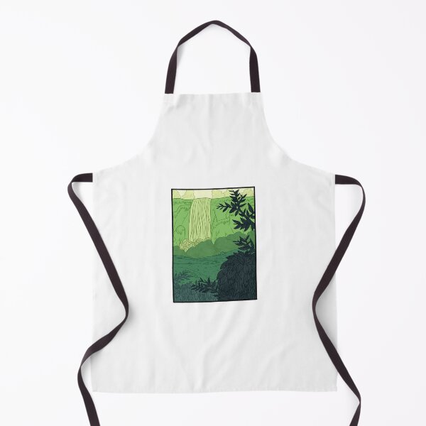 Item preview, Green Leaf-Filled Forest With Waterfall designed and sold by sylila.