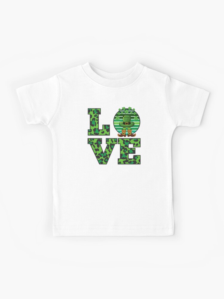 Love St Patricks Day Shamrock Family Fun Luv  Kids T-Shirt for Sale by  InkItStudio