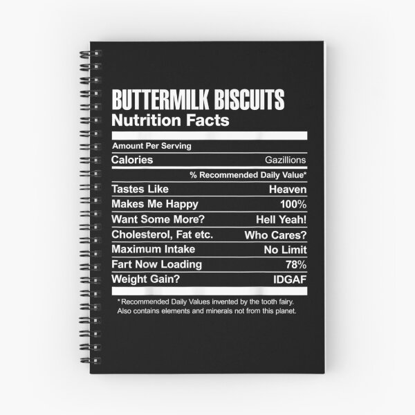 Item preview, Buttermilk Biscuits Nutrition Facts Funny designed and sold by shirleyfinley.