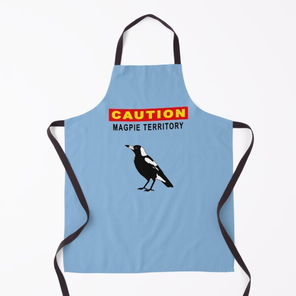Item preview, Magpie CAUTION: Magpie Territory - Light Blue designed and sold by Birds & Things.