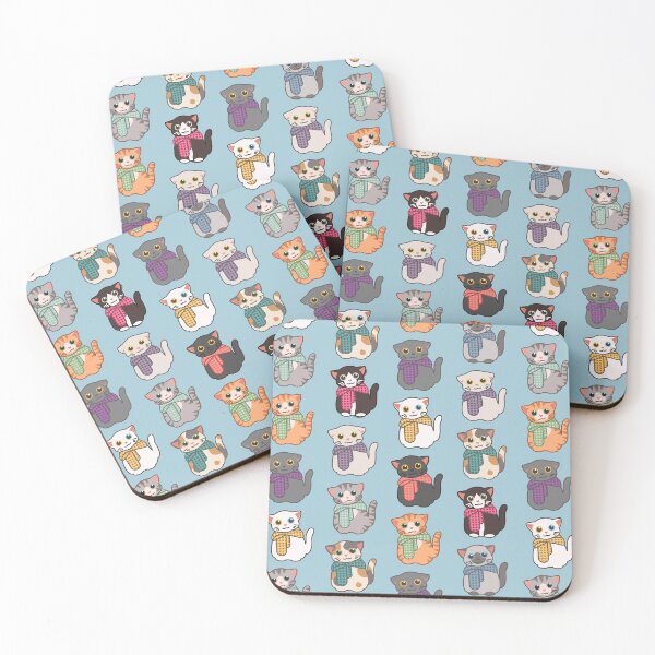 Item preview, Cats with Heart Pattern Scarf designed and sold by octo1.