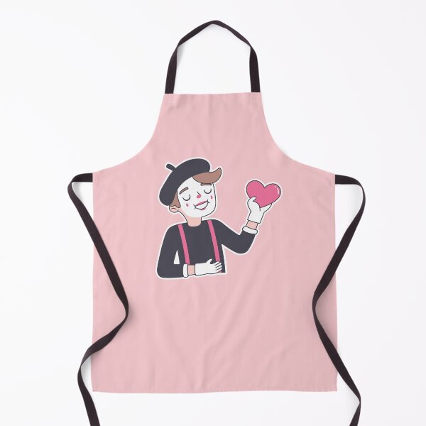 Item preview, Cute Mime Holding Heart Doodle designed and sold by rustydoodle.